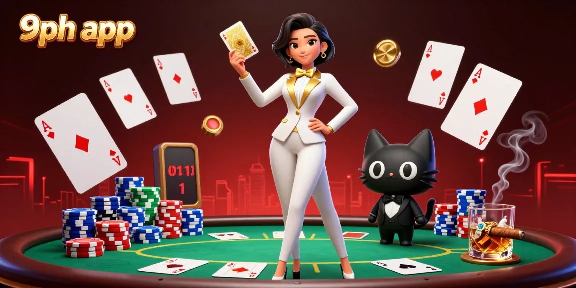 Experience the thrill of the 9ph app with a glamorous scene of mobile casino action.