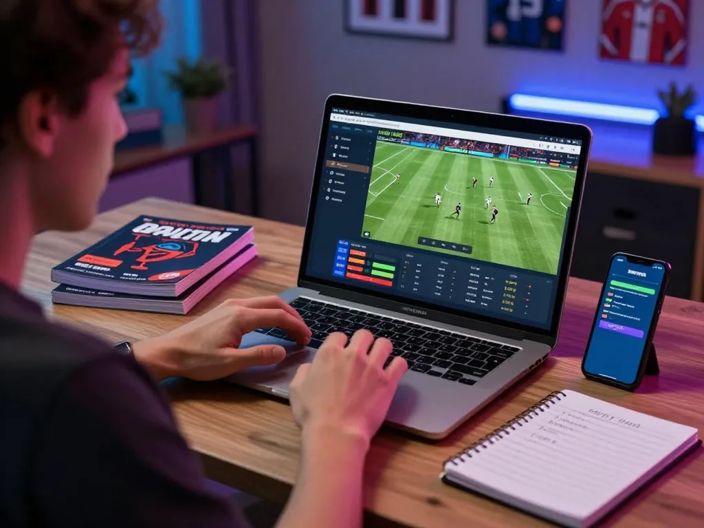 Online sports betting with Nowgoal platform showcasing live odds and match statistics.