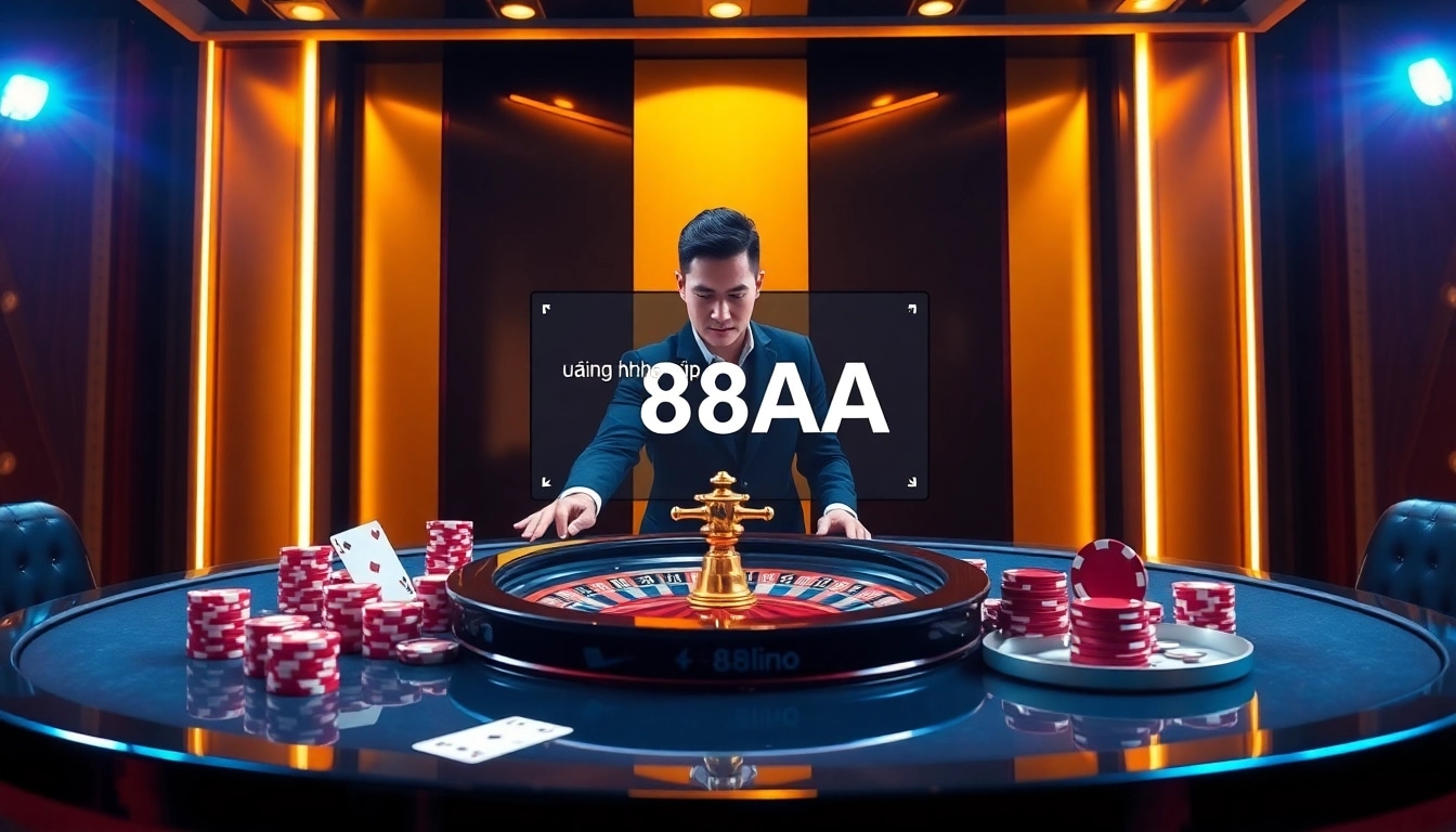 Engaging in online gaming excitement with Đăng nhập 88AA at an elegant casino.