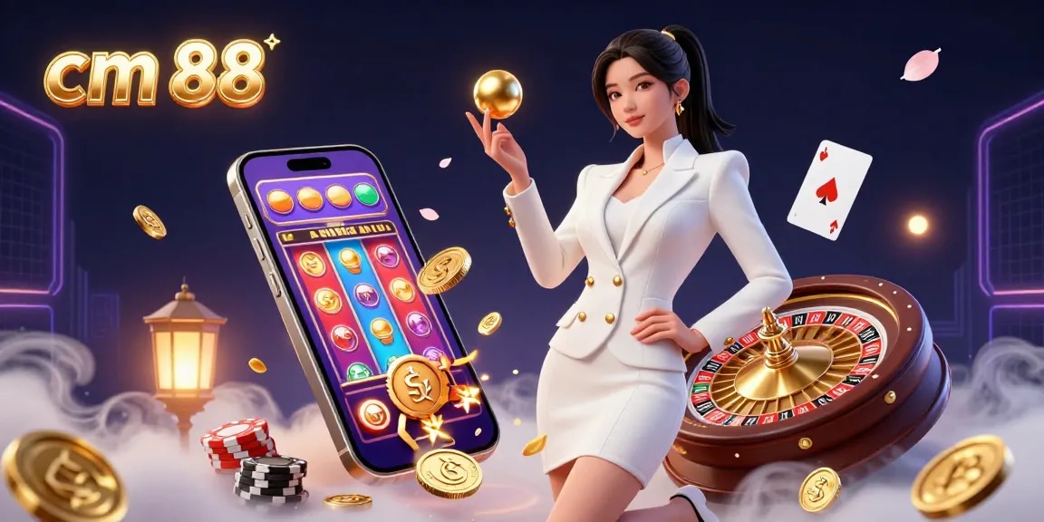 Win big at cm 88 with vibrant 3D casino elements, showcasing thrilling gaming action.