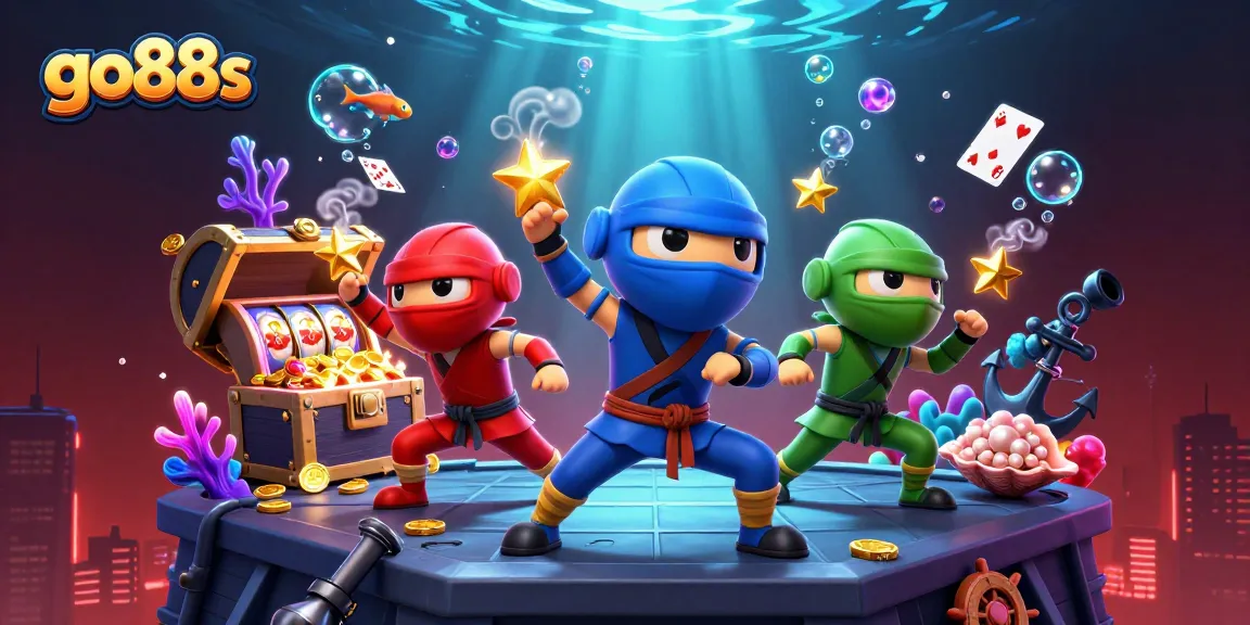 Experience thrilling gameplay at go88s with vibrant 3D ninja chameleons amid explosive treasures.