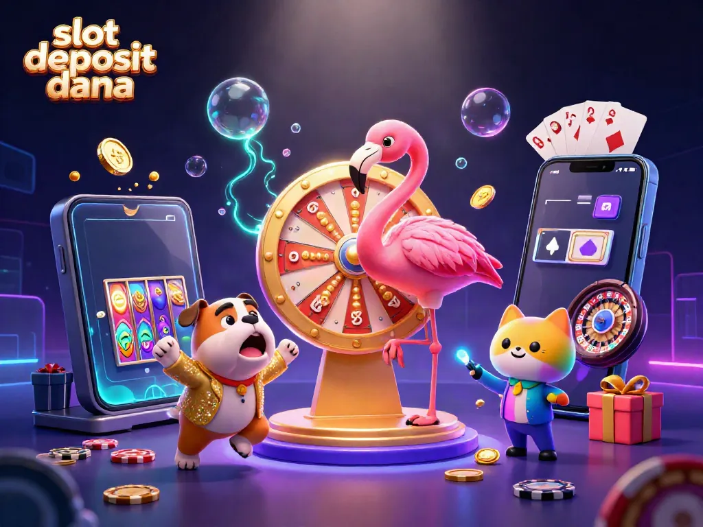 Experience the excitement of slot deposit dana with a vibrant game show scene and dynamic casino elements.