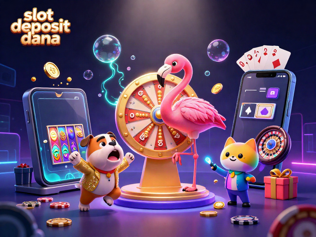 Experience the excitement of slot deposit dana with a vibrant game show scene and dynamic casino elements.