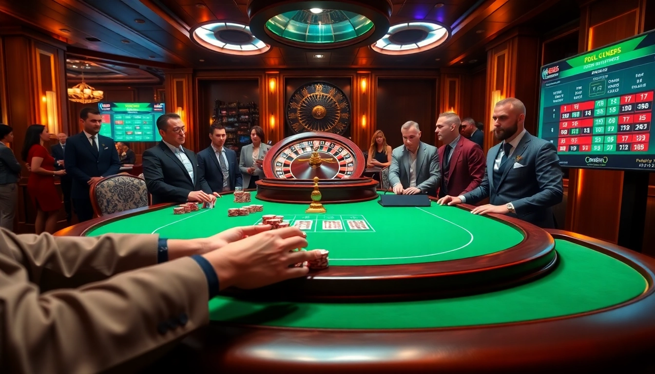 Players engage in exciting table games at https://bl555.rocks, showcasing vibrant chips and dealer cards.