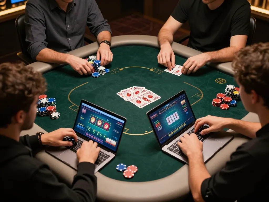 Engage with your online gambling experience at link vào nk88, featuring a dynamic virtual poker table.