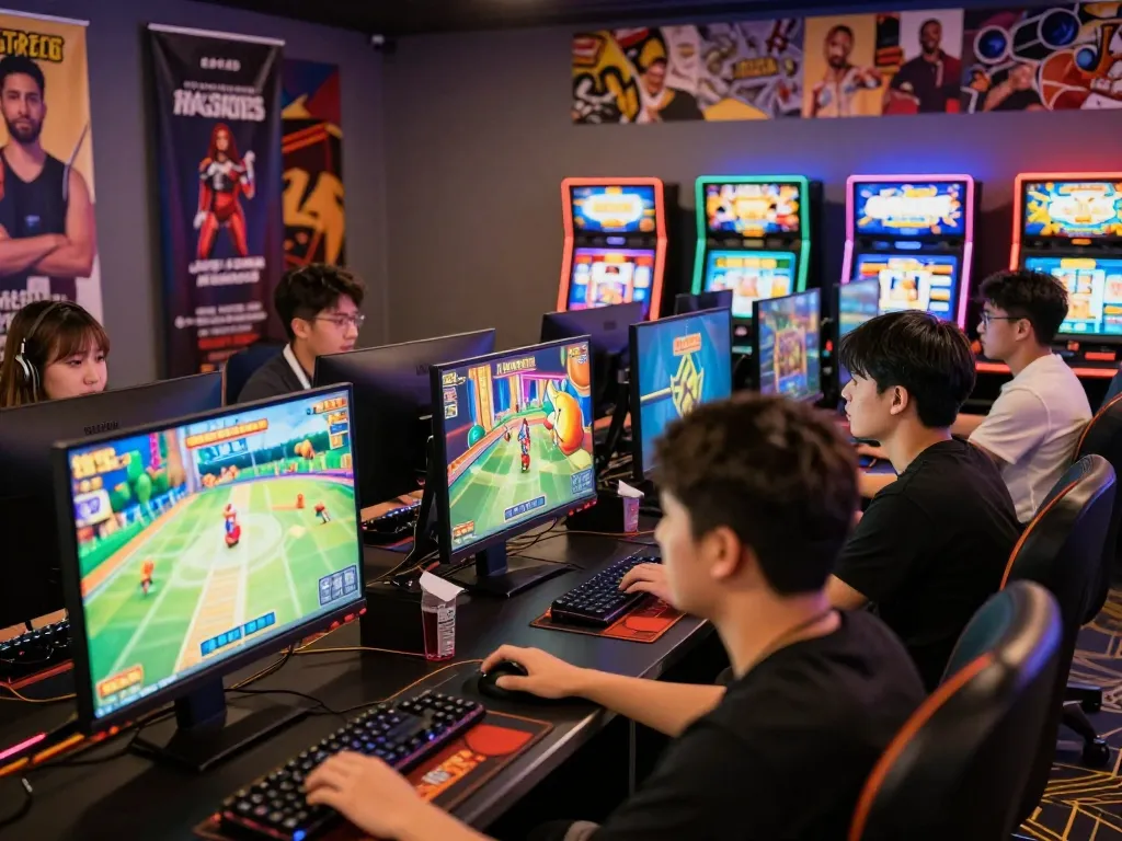 Diverse players enjoying exciting b52 gaming experiences at interactive stations.
