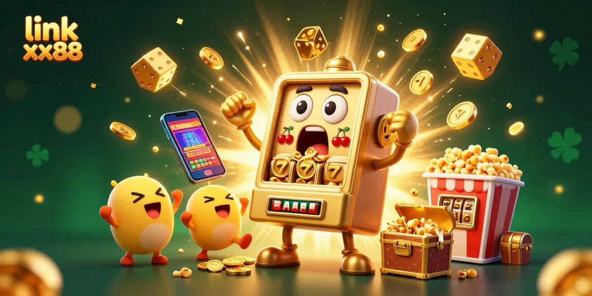 Players celebrate wins with the link xx88 jackpot slot machine in vibrant casino fun.