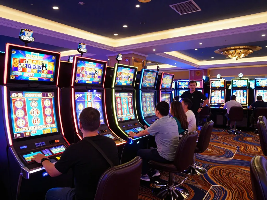 Players enjoy vibrant slot machines and engage in strategic gameplay at B52 club casino.