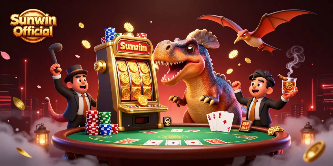 Engage with Sunwin Official as pachycephalosaurus triggers a jackpot at a lively casino