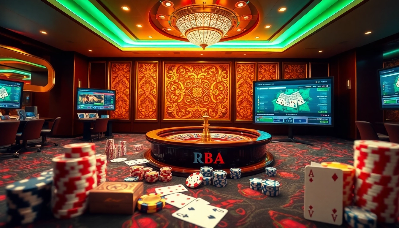 Place bets and enjoy the excitement at https://tr88.autos/, featuring a modern casino with poker chips and roulette.