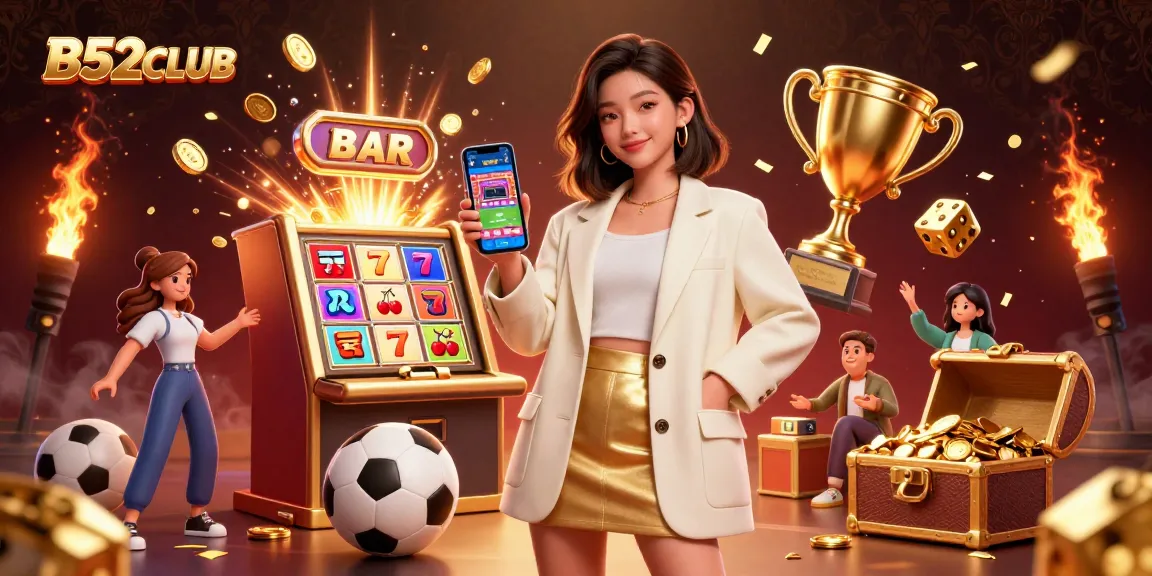 Experience the thrill of winnings at B52CLUB with vibrant casino elements and sports betting.