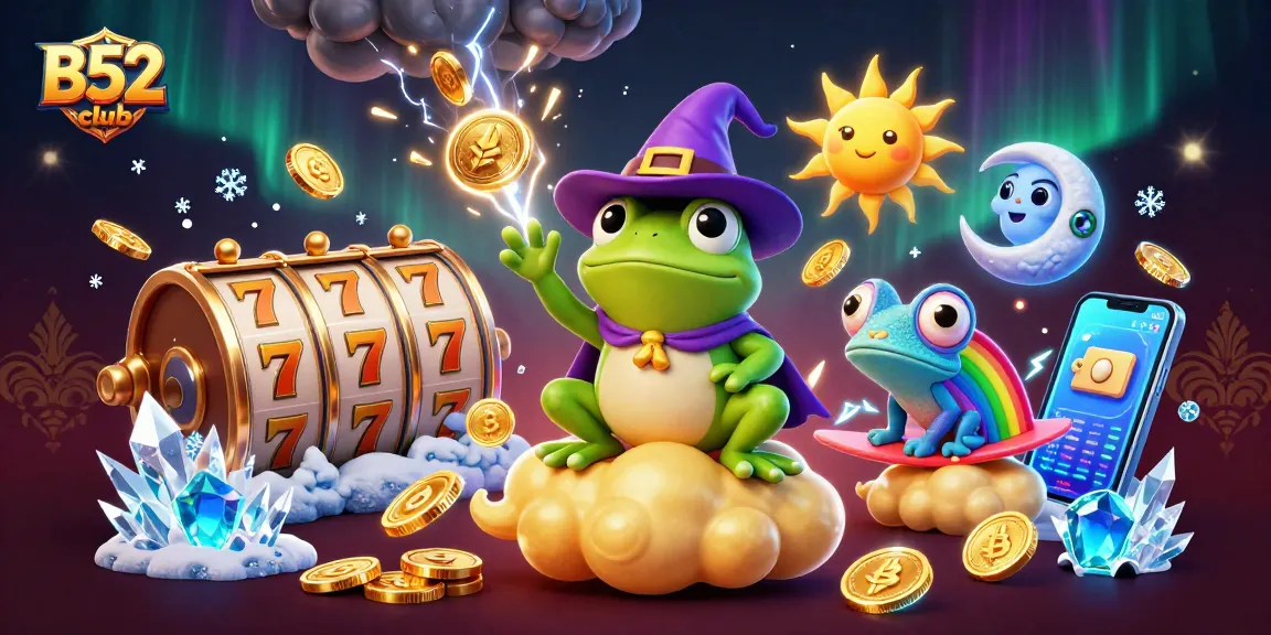 B52club offers thrilling slot game experiences with dynamic golden coin action.