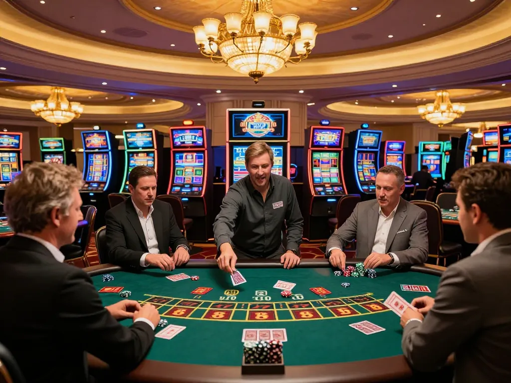Players enjoy exciting games at f8betz casino, showcasing blackjack and roulette.