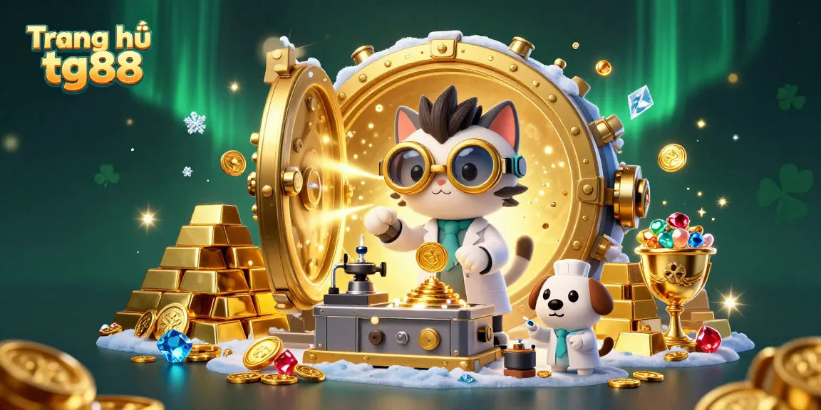Engage with exciting gaming at Trang chủ tg88 featuring a mad scientist cat in a vibrant casino scene.