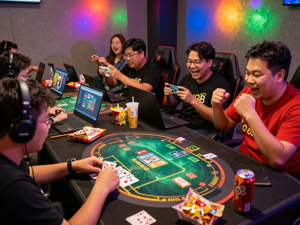 Players enjoying the immersive gaming experience on Go88 platform, showcasing vibrant graphics and excitement.