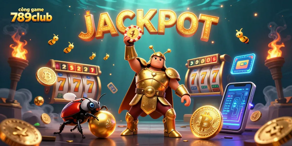 Experience the thrilling action at cổng game 789club with colorful casino elements and vibrant illustrations.
