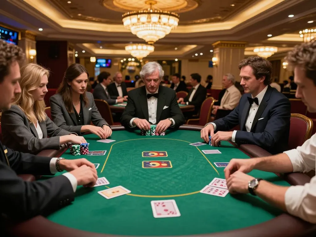 Experience high-stakes gameplay at the 88 Club poker table surrounded by strategy and excitement.