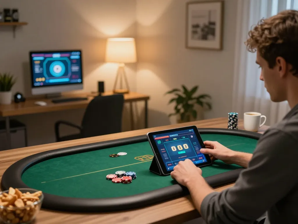 Engaging in online poker via tablet while managing bankroll effectively at kkwin.