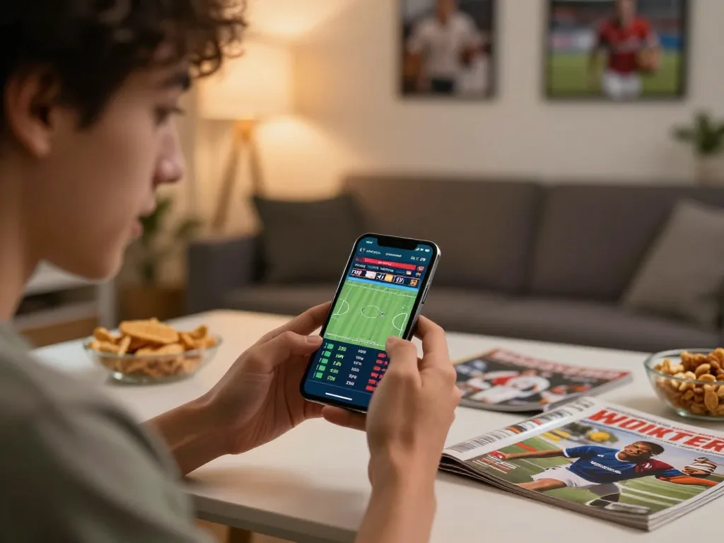 Experience the excitement of Sin88 sports betting with a user engaging on a smartphone app.