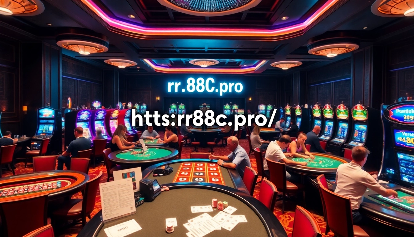 Experience thrilling gaming at https://rr88c.pro/ with vibrant casino ambiance and players engaged in excitement.