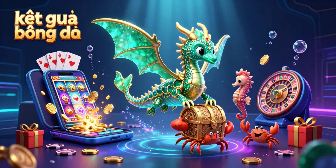 Experience kết quả bóng đá through an immersive gaming scene with 3D characters and rich gambling elements.