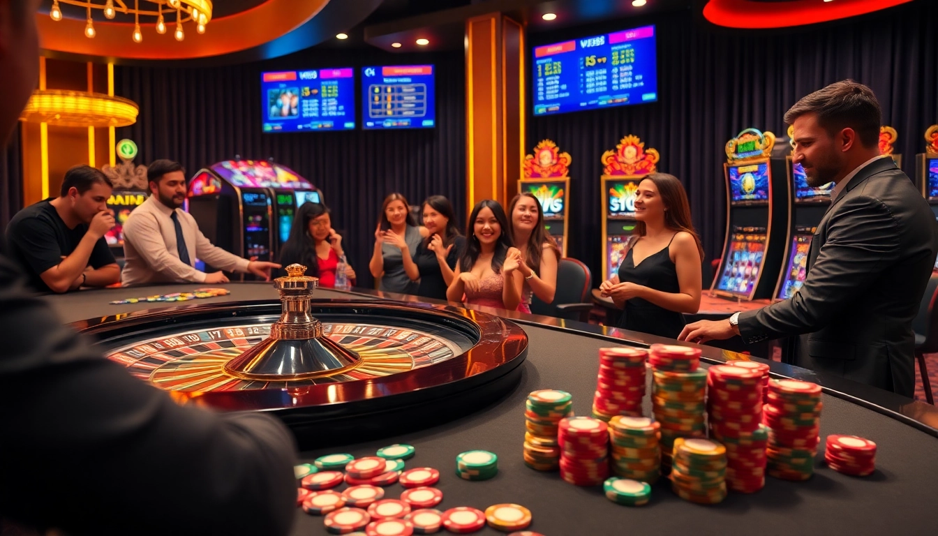 WE88 online gamers placing bets on thrilling casino games like slots and roulette.
