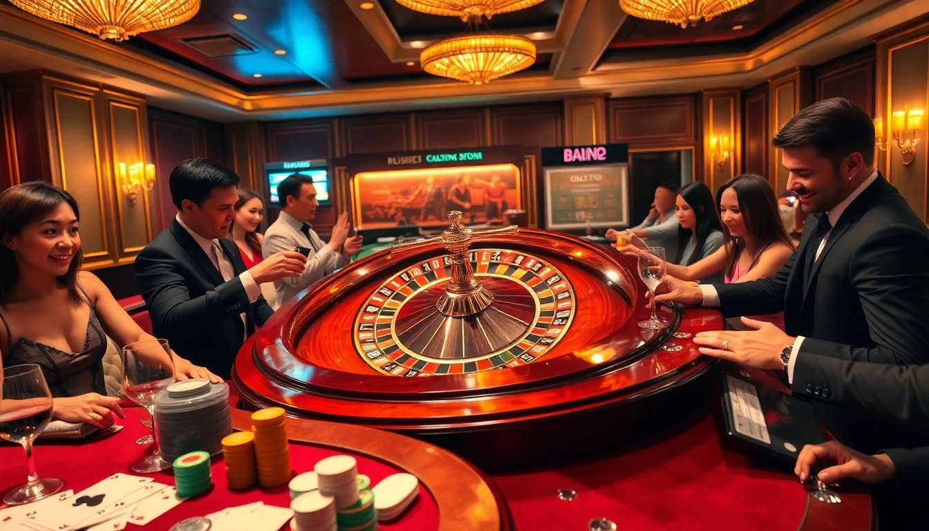 Excited players engaging in roulette, showcasing the registration process, নিবন্ধন করুন for potential gamblers.