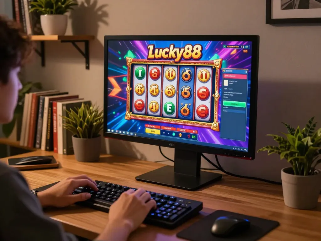 Engaging gameplay on Lucky88 slot game displayed on screen during an online gaming session