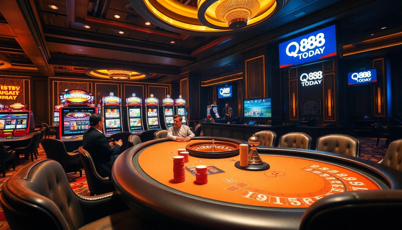 Experience the thrill of gambling with QQ88 Today at a luxurious poker table and vibrant slots.