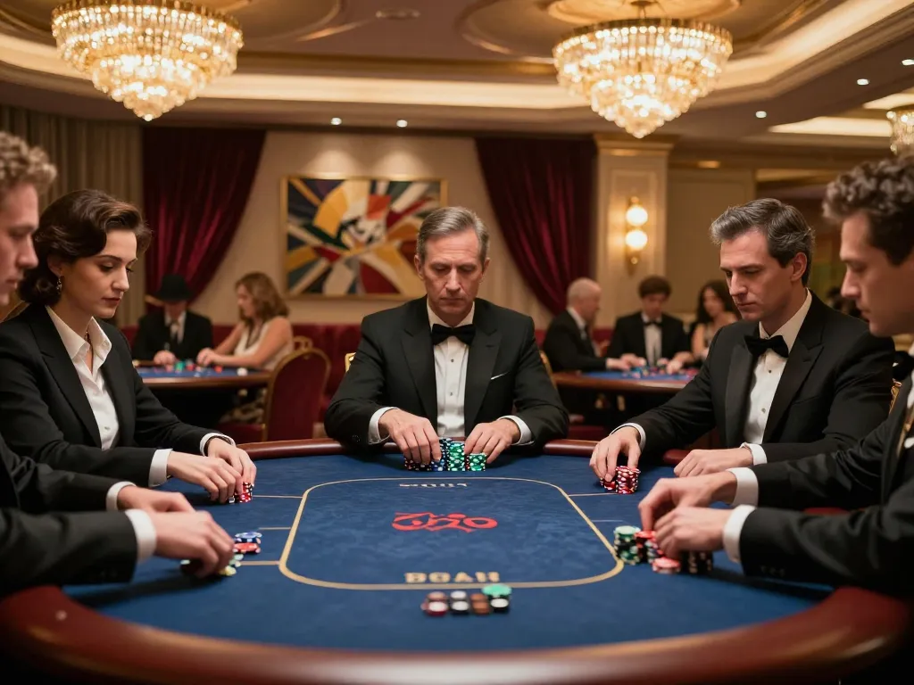 79king-vn players engaging in high-stakes poker at a luxury casino