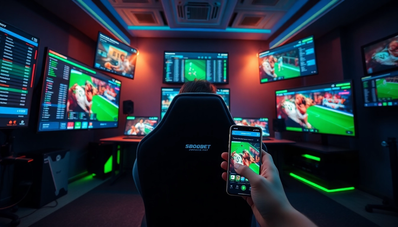 Online sports betting experience on SBOBET.dance with modern tech and gaming setup.