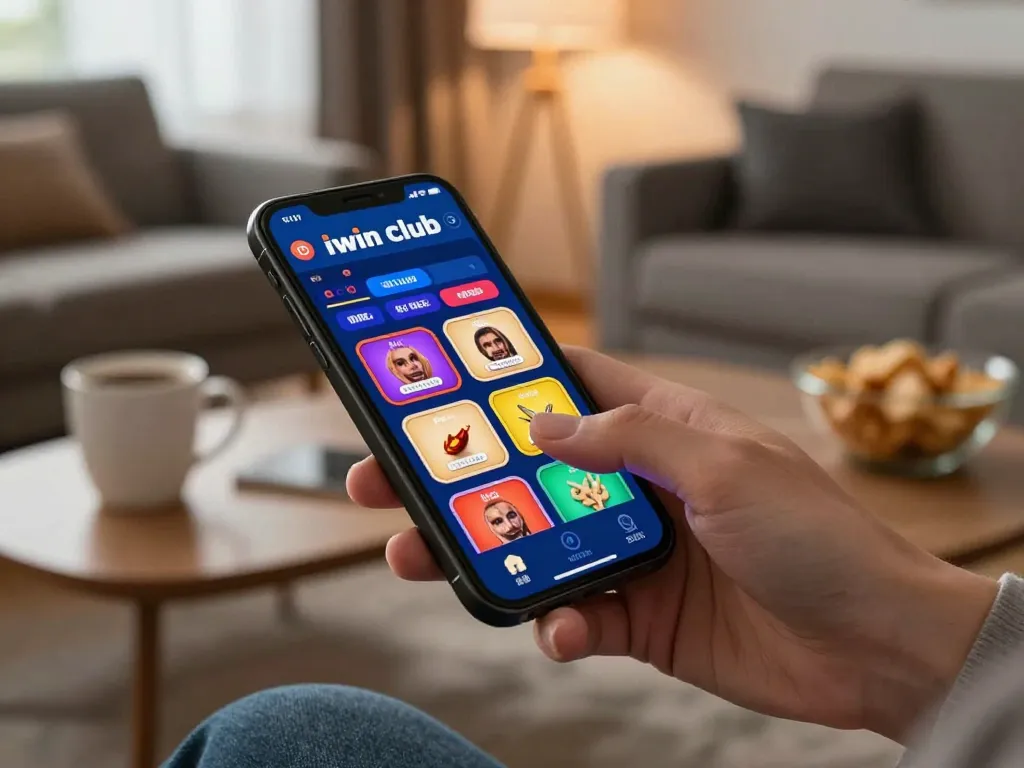 Engaging online gameplay on iwin club app showcasing strategic betting actions in a cozy setting.