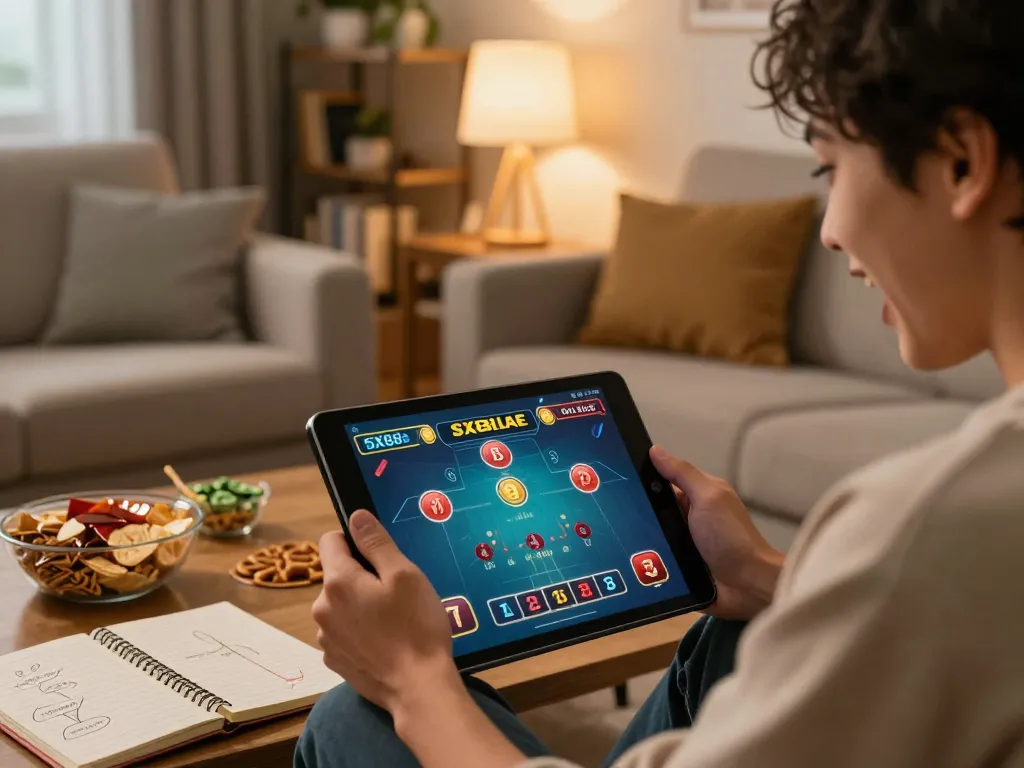 Engage in online gaming at https://sx88.bio/ with a lively home atmosphere, showcasing comfortable setup and exciting live dealer game.