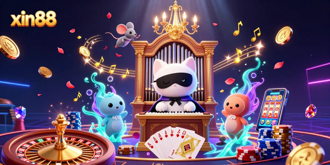 Win big at xin88 with a vibrant 3D casino scene showcasing fun characters, sparkling coins, and a roulette wheel.