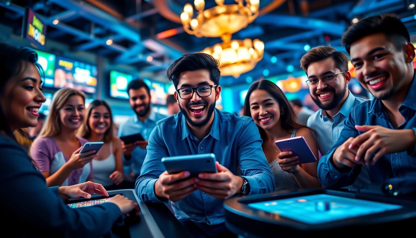 Exciting online gaming scene at 789BET featuring diverse players engaged in poker and live casino betting.