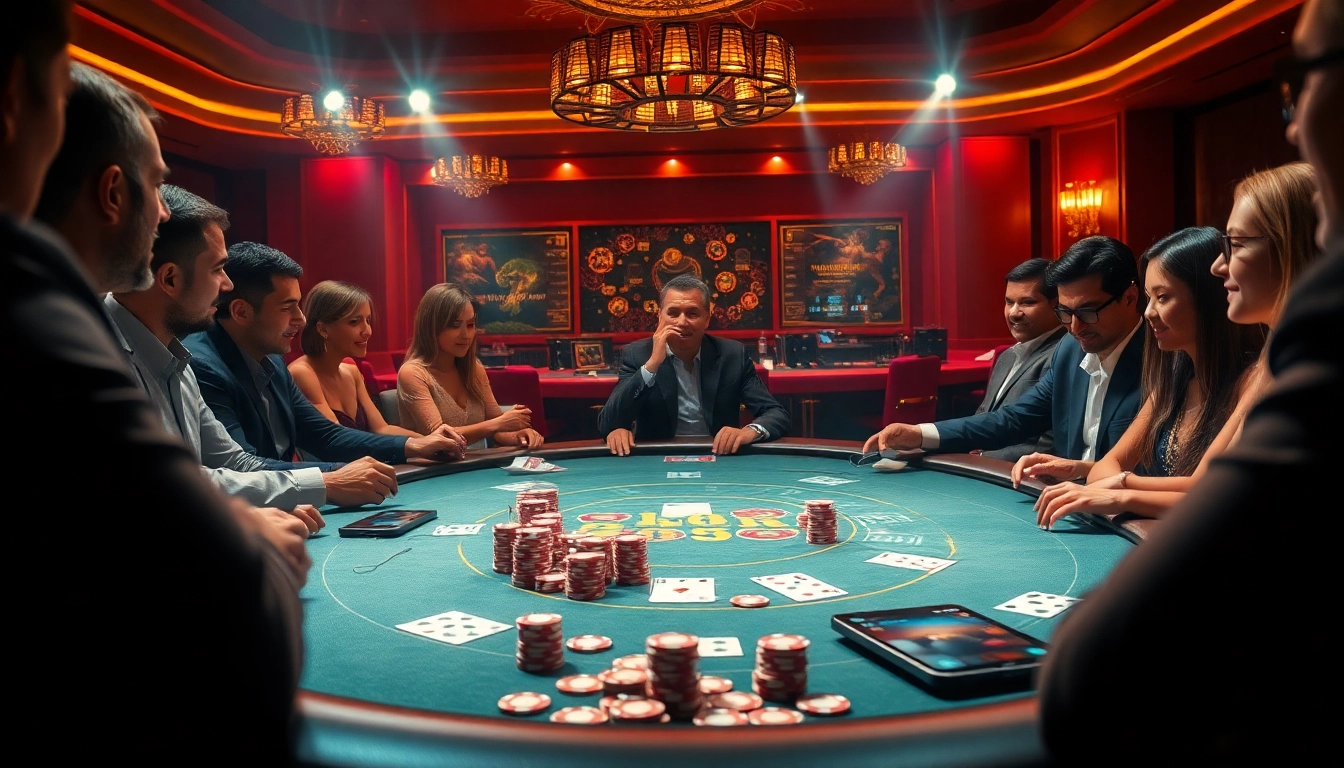 Engage in high-stakes poker at tylenhacai7.com with a luxurious table setting illuminating professional play.