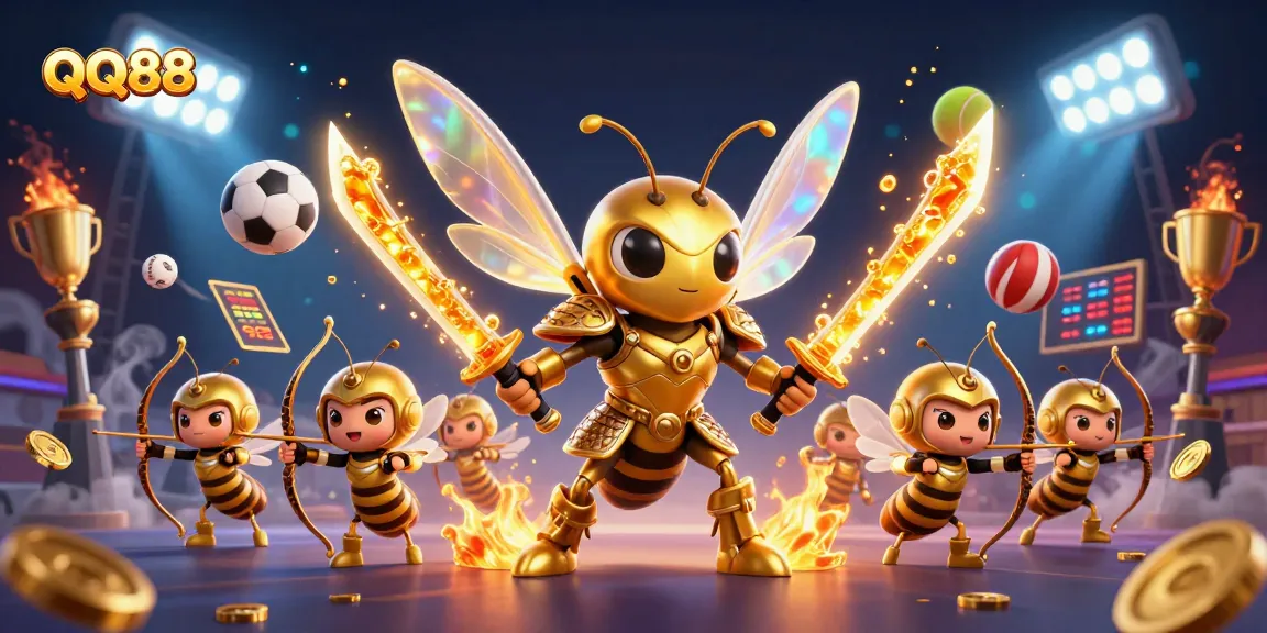 Experience QQ88 gaming with vibrant characters and dynamic action in a rich casino scene.