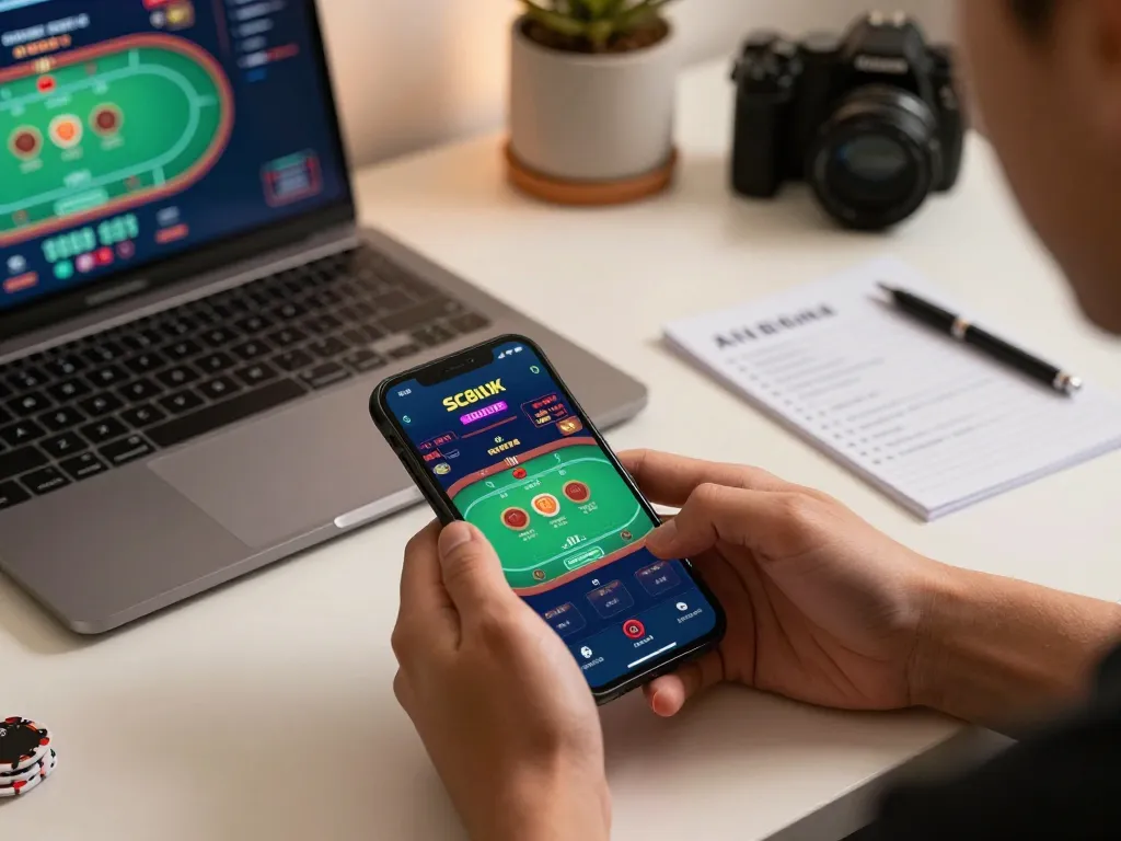 Engaging with SC88 Link app on smartphone for a vibrant online casino experience.