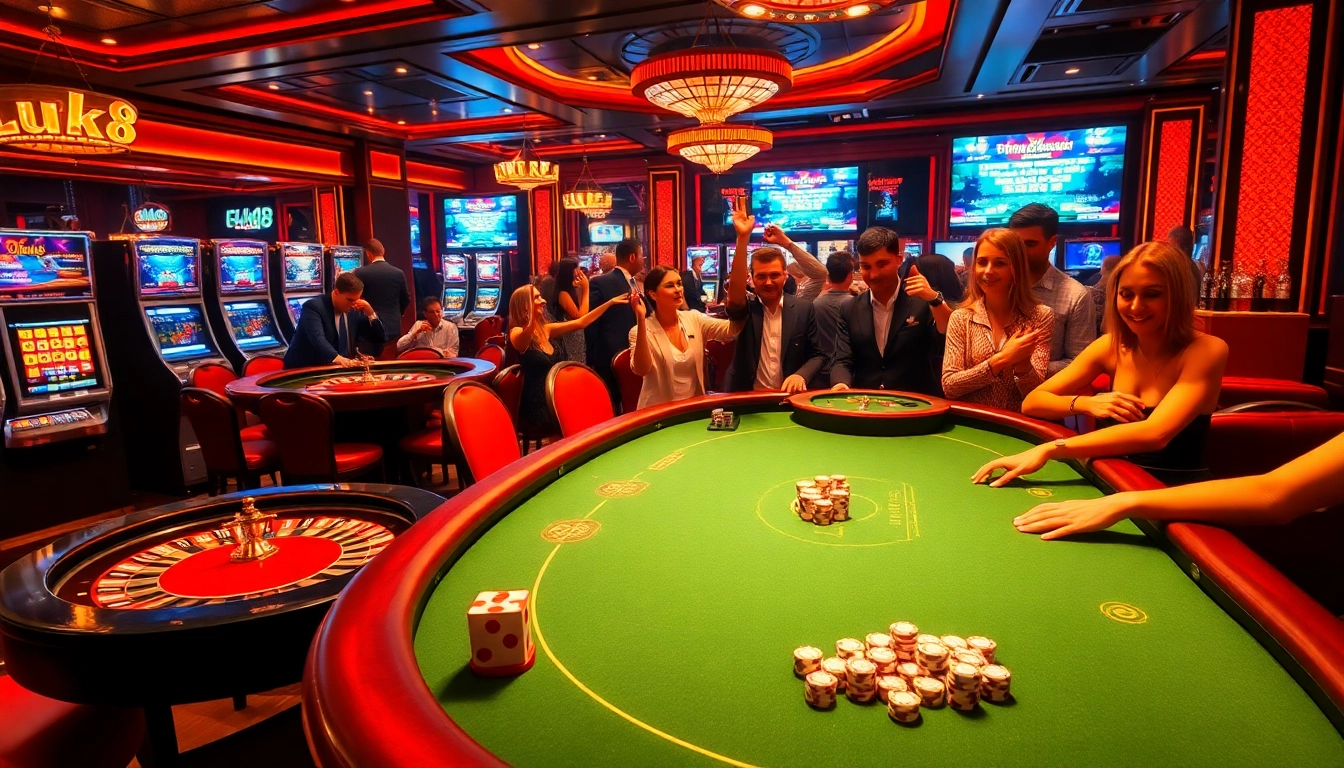 Experience the thrill of LUCK8 CAFE with exciting casino games and vibrant gambling energy.