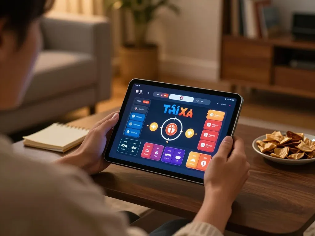 Engaging gameplay on app tài xỉu online with user enjoying a strategic gambling experience from home