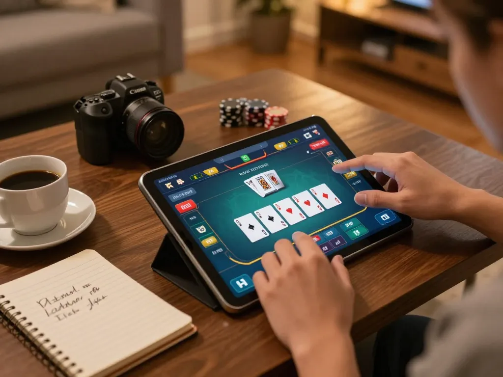 Experience intense online gaming with GA 888 on a tablet in a cozy living room setting.