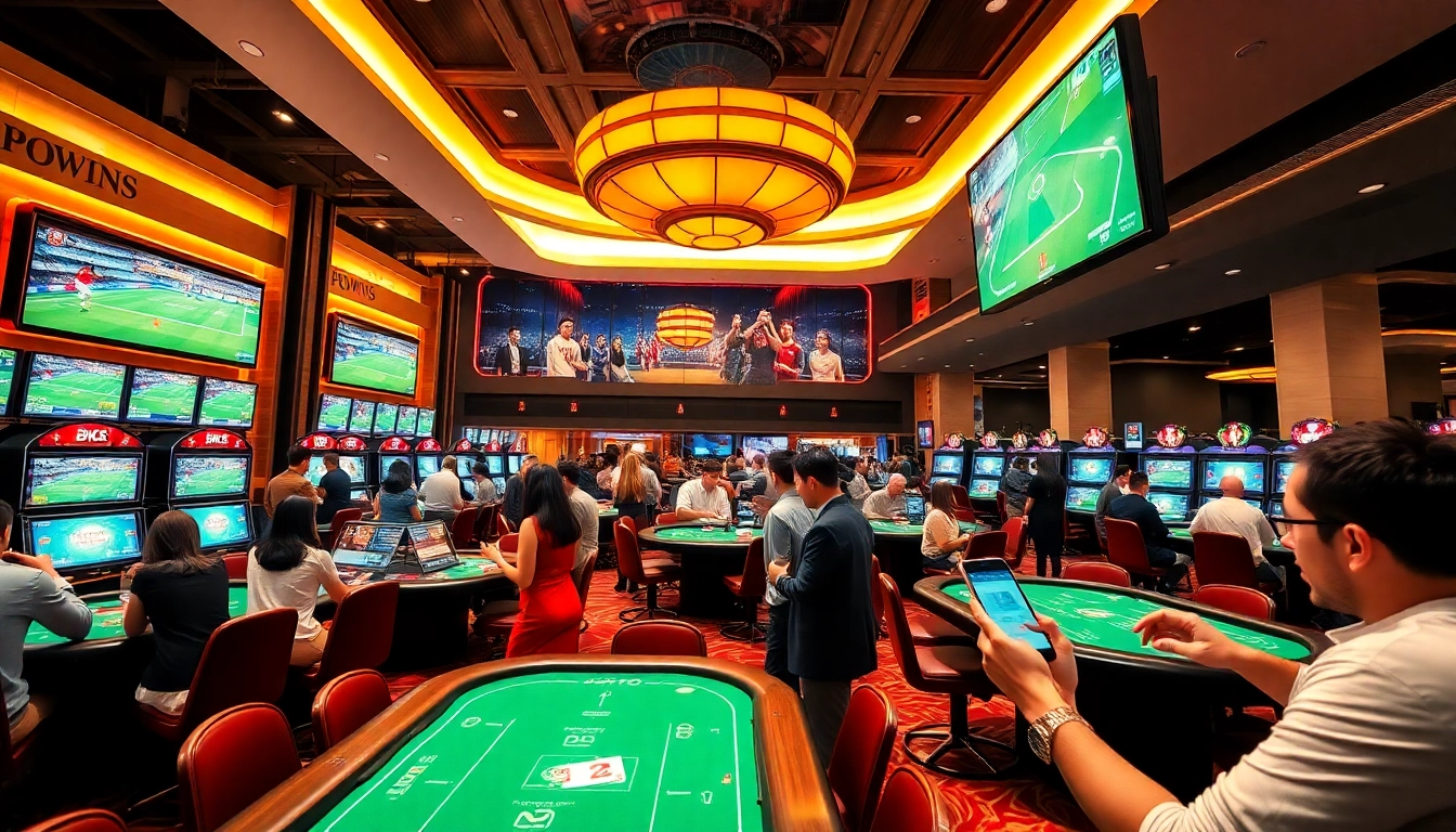 Dynamic casino scene at bk860s.com showcasing live games and online betting excitement.