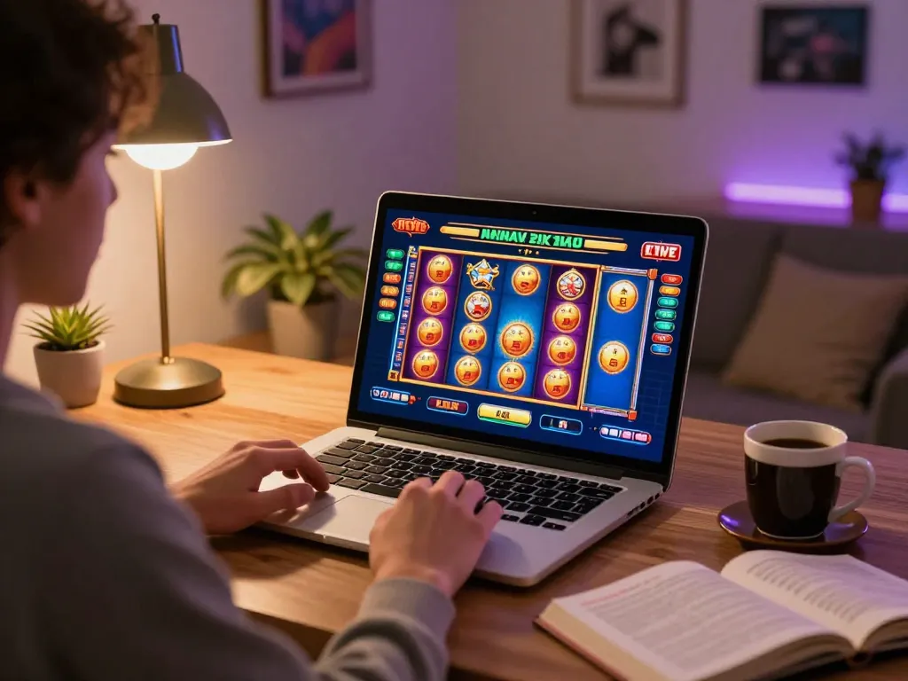 uu88 player engaged in live casino gaming at home with strategic notes present