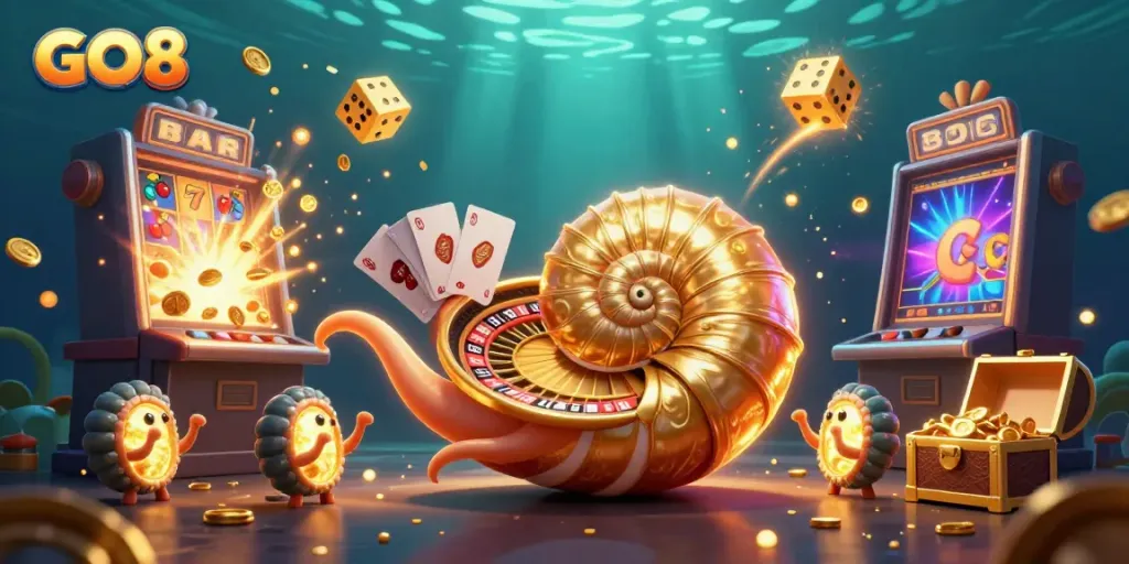 Experience the thrill of GO8 with captivating casino elements and undersea adventure.