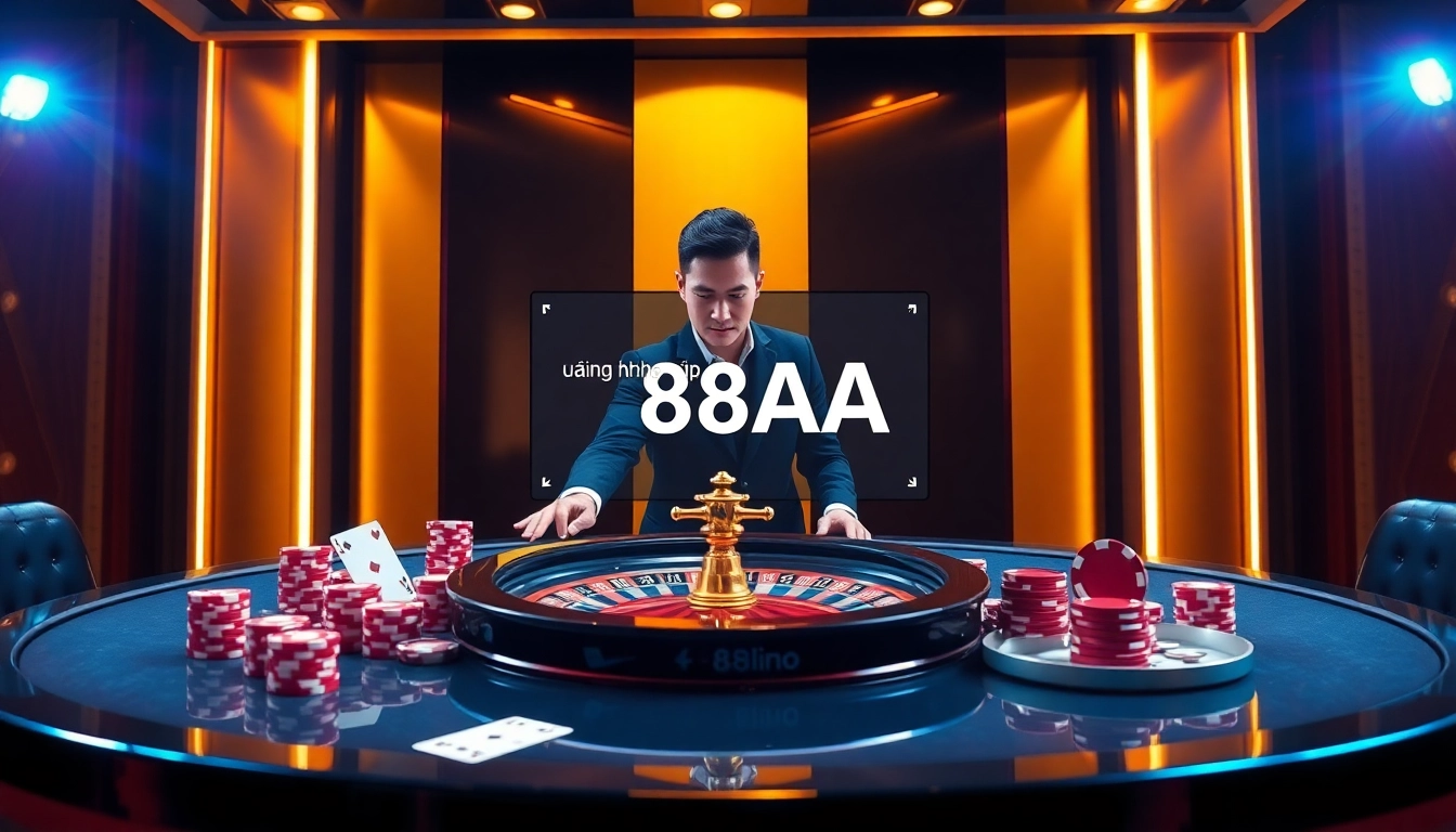 Engaging in online gaming excitement with Đăng nhập 88AA at an elegant casino.