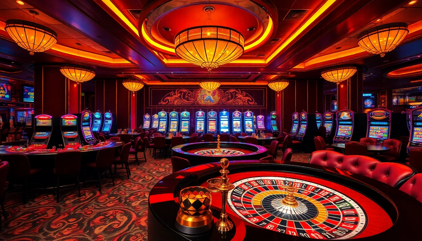 Experience the excitement of ABCVIP casino gaming with vibrant tables and luxurious decor.