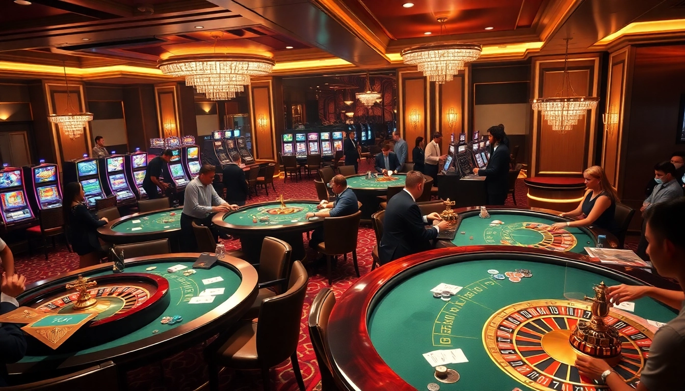 Experience thrilling gaming action at f8bet.com with vibrant casino tables and excited players.
