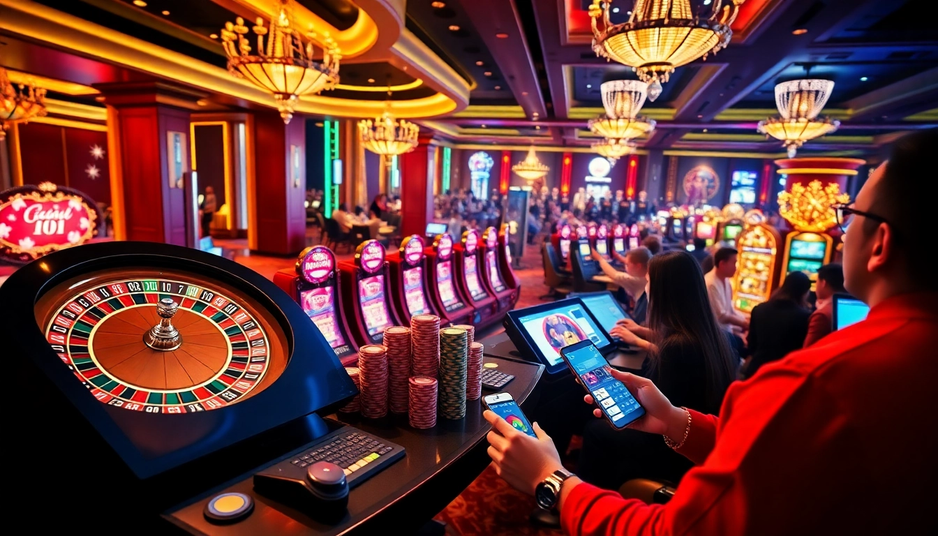 Experience thrilling gameplay at https://ok8386s.com/ featuring vibrant slot machines and roulette wheels.
