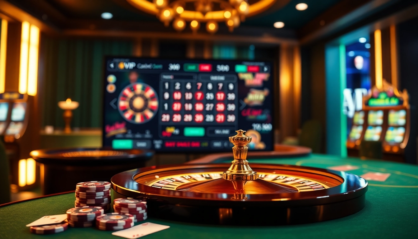 Experience thrilling gameplay at Rik Vip with engaging casino tables and vibrant slot machines.
