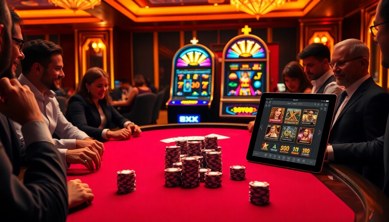 Experience the excitement of gambling at 8XX with vibrant casino visuals and engaging players.